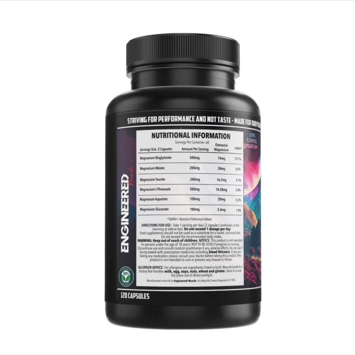 engineered muscle TurboMAG nutrition label