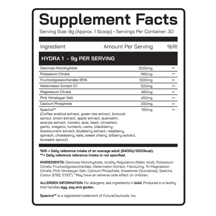 DNA Hydra 1 hydration powder info